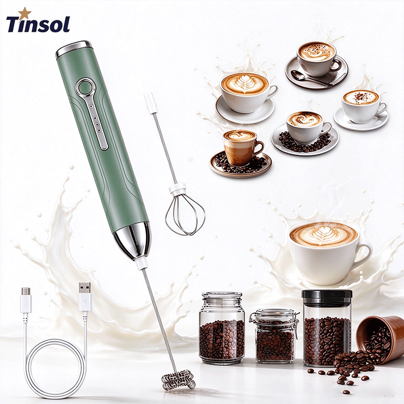 Portable Blender Usb Rechargeable - TINSOL 3段階調整式 ミニ ハンドヘルド ミルクフォーマー コーヒーフォーマー