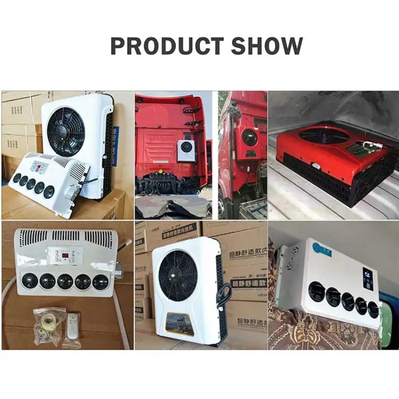 自動ルーフトップ電気供給駐車場用エアコン12v 24vバン・ - Air Conditioners のレビューと価格