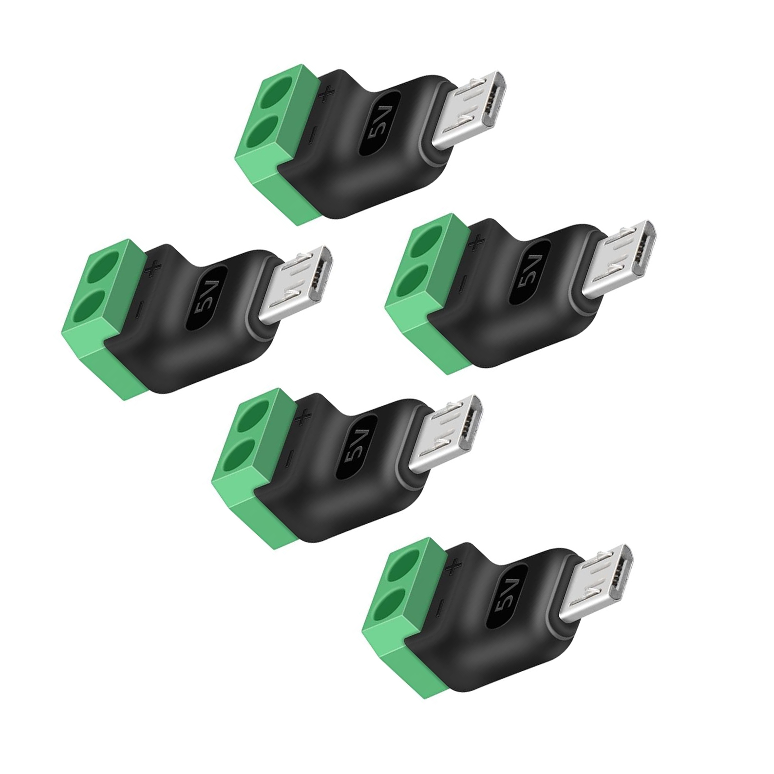 5 個のマイクロ USB オス - 2 ピンネジ端子アダプタ - Small Appliances のレビューと価格