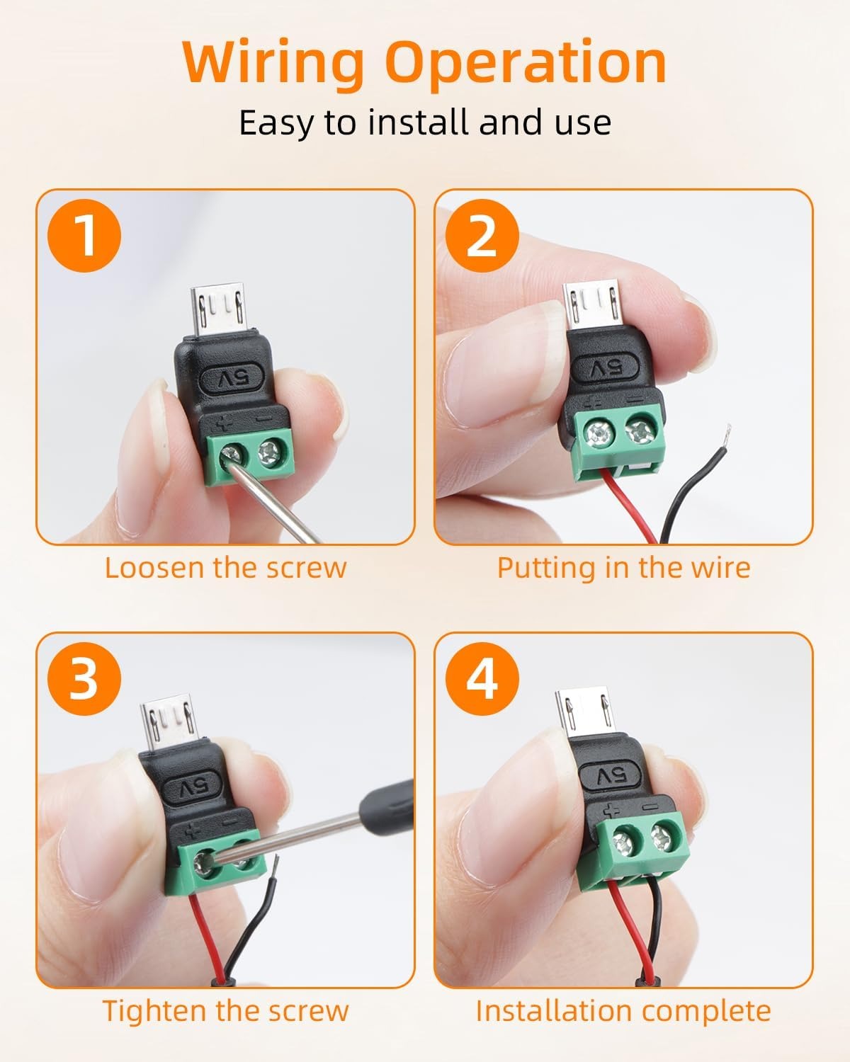 5 個のマイクロ USB オス - 2 ピンネジ端子アダプタ - Small Appliances のレビューと価格