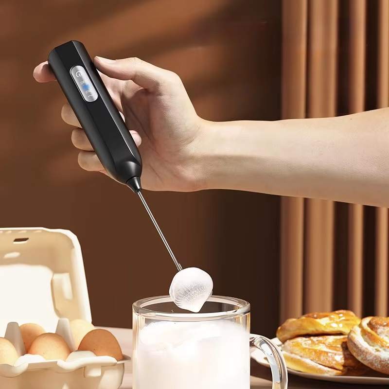 電動ミルクフォーマー、USB充電式、泡立て器、3段階速度調整 - Electric Milk Frother Handheld のレビューと価格