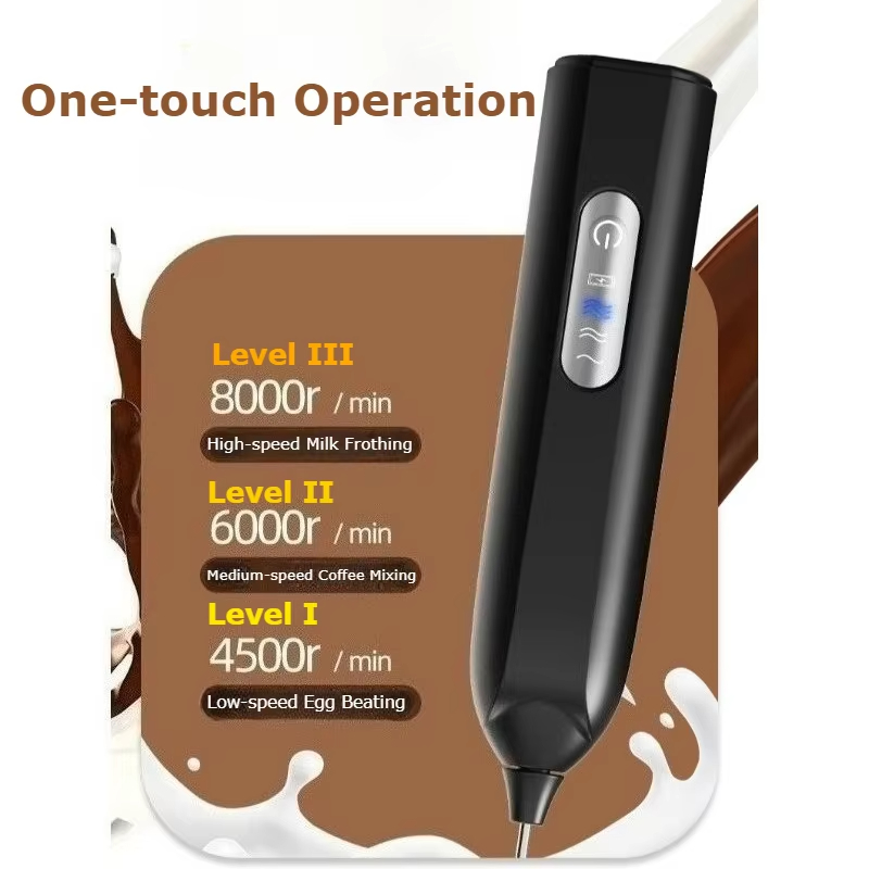 電動ミルクフォーマー、USB充電式、泡立て器、3段階速度調整 - Electric Milk Frother Handheld のレビューと価格